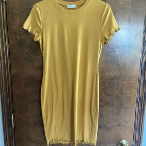 Mustard Yellow Mini Dress